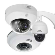 Fixed Dome cameras that we offered are with PoE function. Some models come with Triple-Codec with H.265 Video Compression Technology. Choose from fixed-focal or vari-focal; resolution from 1.3MP to 5MP. Fixed Dome Cameras can be installed indoors or outdoors. 