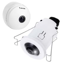 Fisheye network cameras provides 180° panoramic viewing (wall mount) or 360° surround viewing (ceiling/floor mount). Fisheye cameras can be applied in indoors and outdoor areas such as airports, shopping malls, retail stores, stations, transportations and offices.
